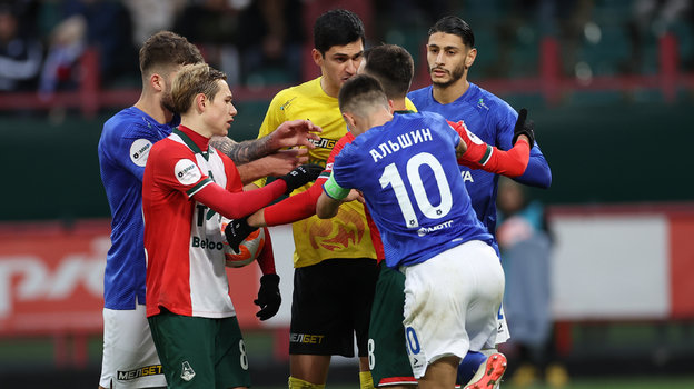 Стычка во время матча 15-го тура чемпионата России.