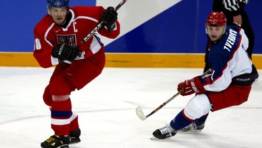 Яромир Ягр и Олег Твердовский.