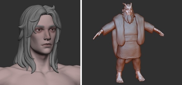 3D-модели персонажей.