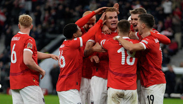 Игроки сборной Австрии.