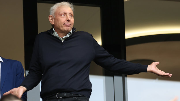 Сергей Галицкий на матче «Краснодар» — «Динамо» 25 мая 2024 года. Бизнесмен Сергей Галицкий на матче «Краснодар» — «Динамо» 25 мая 2024 года