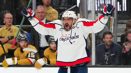 Нападающий «Вашингтона» Александр Овечкин в матче «Вегас» — «Вашингтон» (2:5) 18 ноября в Вегасе
