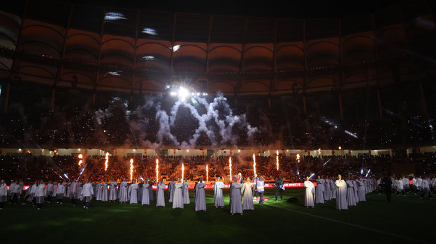 Шоу перед матчем Россия — Сирия на «Волгоград Арене» 19 ноября 2024 года.