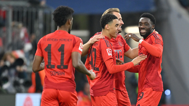 Кингсли Коман, Харри Кейн, Джамал Мусиала и Альфонсо Дэвис («Бавария»).