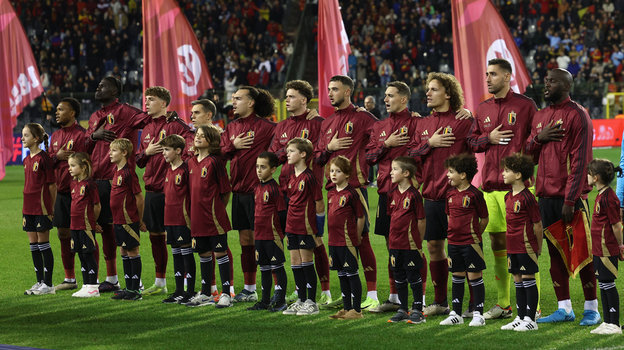 Сборная Бельгии сыграет с Украиной. Футболисты сборной Бельгии перед матчем Лиги наций против сборной Италии