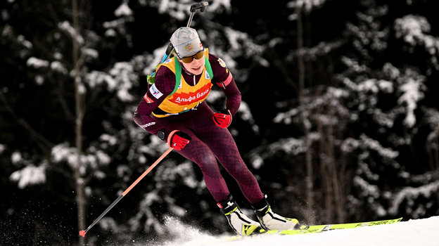Тамара Дербушева. Биатлонистка Тамара Дербушева на этапе Кубка Содружества в Ханты-Мансийске