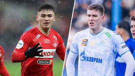 Нападающий «Спартака» Манфред Угальде и нападающий «Зенита» Александр Соболев.