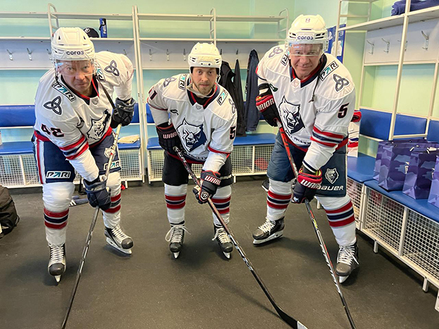 Александр Ураков, Антон Марчинский и Олег Леонтьев. Тренер Александр Ураков, спортивный менеджер Антон Марчинский и тренер Олег Леонтьев.