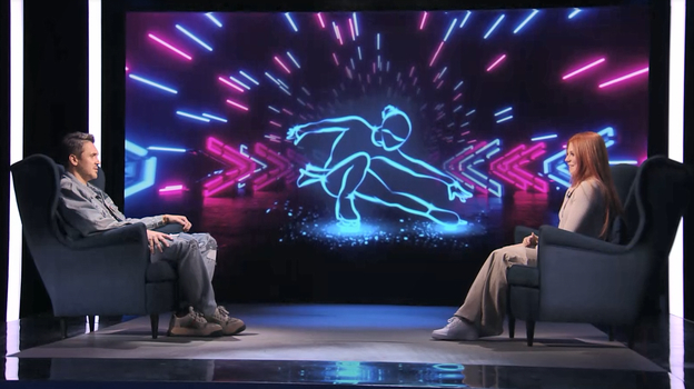 Максим Траньков и Александра Трусова на подкасте Первого канала.