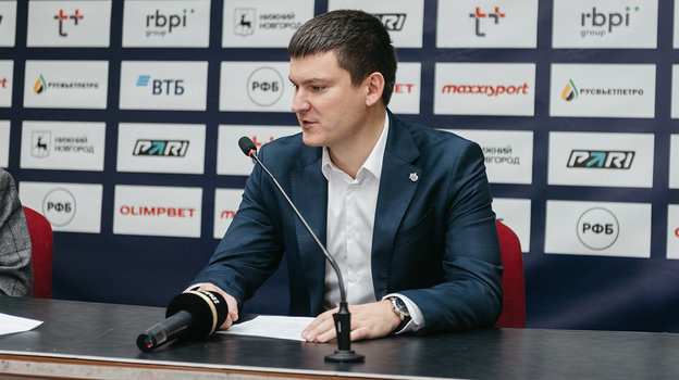 Главный тренер «Пари НН» Сергей Козин. Главный тренер «Пари НН» Сергей Козин.