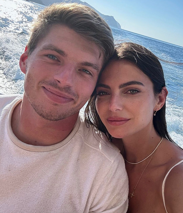 Макс Ферстаппен и Келли Пике. Автогонщик Макс Ферстаппен и Келли Пике.