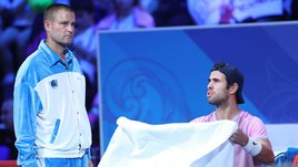 Теннисисты Михаил Южный и Карен Хачанов на турнире «Трофеи Северной Пальмиры»