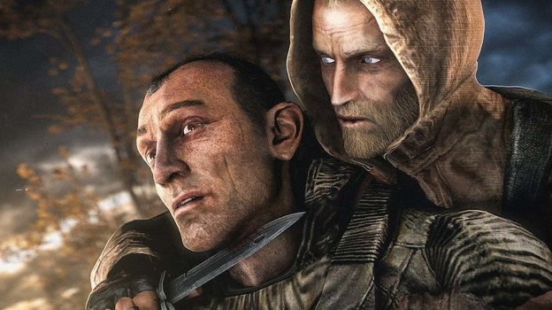 Стрелок (слева) в первом Сталкере.