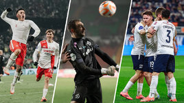 Полузащитник  «Спартака» Эсекьель Барко, вратарь «Динамо» Игорь Лещук, футболисты «Крыльев Советов».