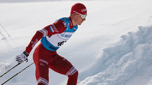 Александр Большунов. Лыжный гонщик Александр Большунов.