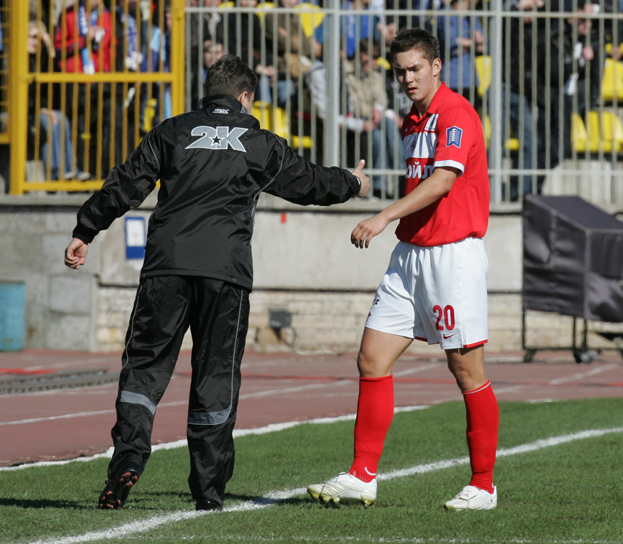 Алексей Ребко покинул игру после удаления в матче «Зенит» — «Спартак». 31 марта 2007 года. Футболист Алексей Ребков матче «Зенит» — «Спартак» (1:3). 31 марта 2007 года. Санкт-Петербург