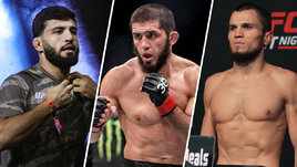 Бойцы ММА Арман Царукян, Ислам Махачев и Умар Нурмагомедов