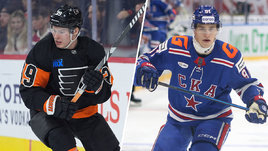 Хоккеисты Матвей Мичков и Иван Демидов.