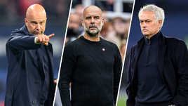 Тренеры Арне Слот, Хосеп Гвардиола и Жозе Моуриньо.