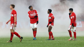 Футболисты «Спартака» Наиль Умяров, Алексис Дуарте, Маркиньос и Эсекиэль Барко празднуют победу в матче РПЛ против «Пари НН» (3:0). 7 декабря. Москва.