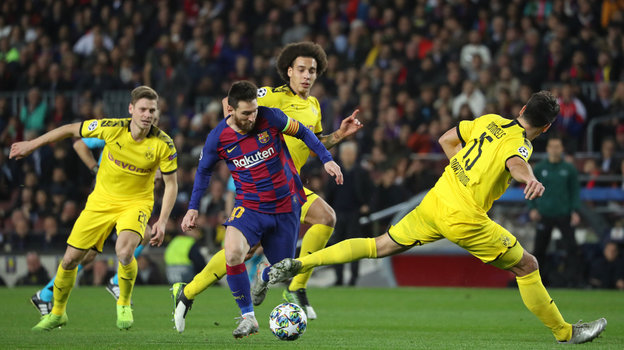 Лионель Месси в матче «Барселона» — «Боруссия» Дортмунд.