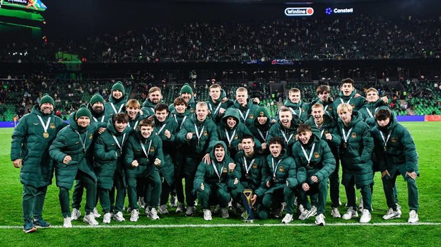 Игроки «Краснодара» (2007) на награждении по итогу сезона.