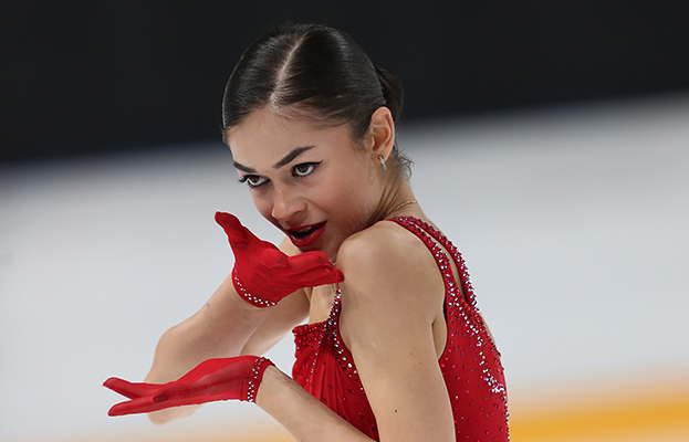 Аделия Петросян. Центр фигурного катания Этери Тутберидзе. 10 декабря 2024 года. Контрольные прокаты фигуристов группы Этери Тутберидзе.