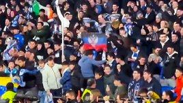 Флаг ДНР — на матче киевского «Динамо» в Испании. Вывесили фанаты «Реал Сосьедад»