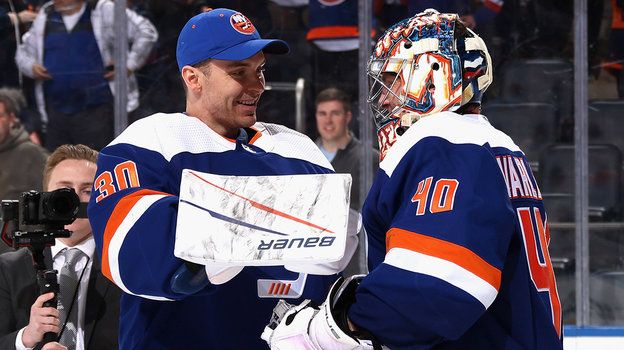 Илья Сорокин и Семен Варламов. Хоккеисты Илья Сорокин и Семен Варламов.