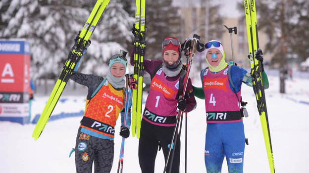 Наталия Шевченко, Виктория Сливко и Ирина Казакевич. Биатлонистки Наталия Шевченко, Виктория Сливко и Ирина Казакевич.