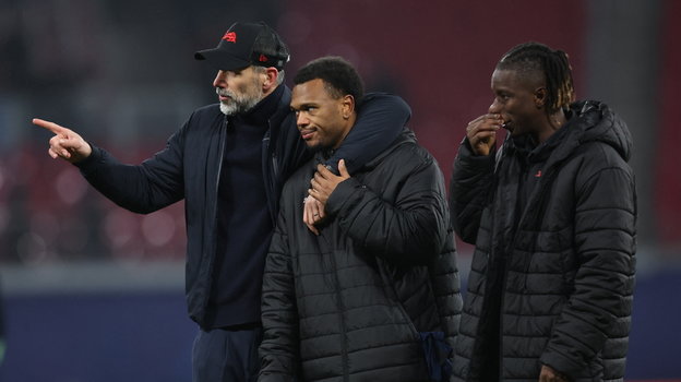 Марко Розе, Лоис Опенда и Амаду Айдара («Лейпциг»).