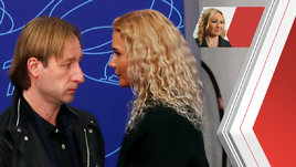 Евгений Плющенко и Этери Тутберидзе. 13 ноября 2022 года. Москва. «ЦСКА-Арена».  «Гран-при России» по фигурному катанию-2022/23 4-й этап. «Московские звезды». Женщины. Произвольная программа.