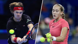 Теннисисты Андрей Рублев и Мирра Андреева.