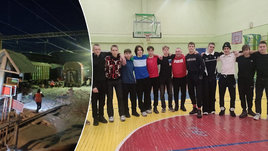 Хоккеисты «Арктики» помогали людям в потерпевшем крушение поезде.