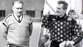 Бывший вратарь «Спартака» Гинтарас Стауче и главный тренер Константин Бесков