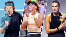 Теннисисты Андрей Рублев, Мирра Андреева и Арина Соболенко