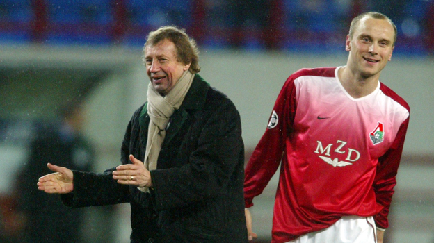 Юрий Семин и Дмитрий Хохлов после победы над «Интером».