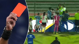 Шесть футболисток «Ривер Плейта» получили красные карточки.