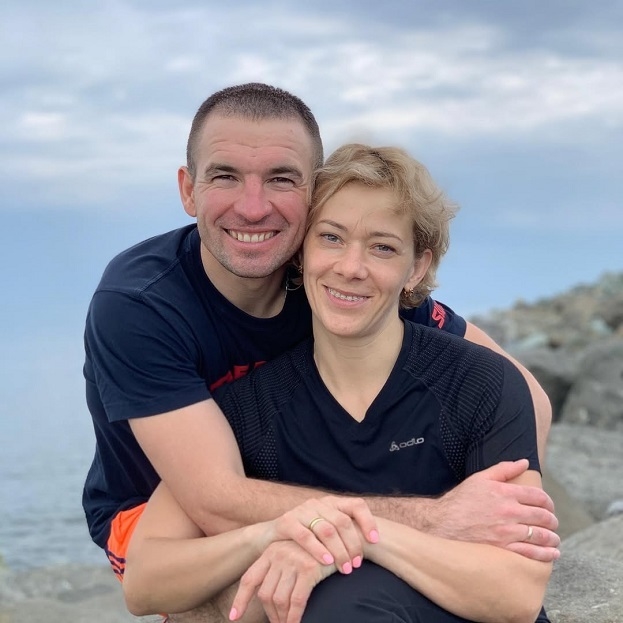 Петр Трифонов и Ольга Зайцева. Биатлонистка Ольга Зайцева с мужем