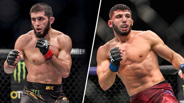 Ислам Махачев и Арман Царукян. Бойцы ММА Ислам Махачев и Арман Царукян