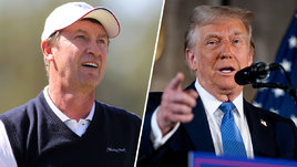 Хоккеист Уэйн Гретцки и президент США Дональд Трамп.