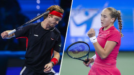 Теннисисты Андрей Рублев и Мирра Андреева.