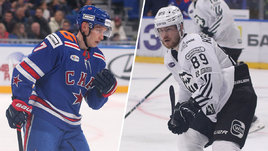 Хоккеичты Василий Глотов и Илья Карпухин.