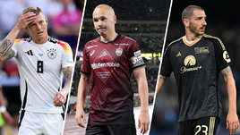 Футболисты Тони Кроос, Андрес Иньеста и Леонардо Бонуччи.