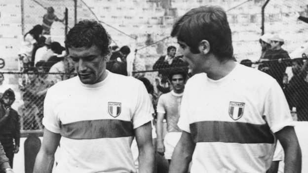 Луиджи Рива и Джанни Ривера. 1970 год. Футболисты Луиджи Рива и Джанни Ривера. 1970 год.