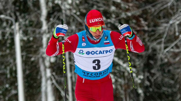 Александр Большунов. Лыжный гонщик Александр Большунов.