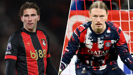 Футболисты Илья Забарный и Матвей Сафонов.