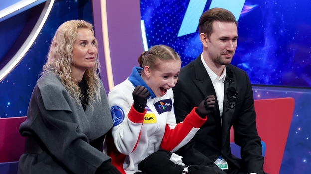 Этери Тутберидзе, Дарья Садкова и Даниил Глейхенгауз.