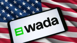 Логотип ВАДА и флаг США