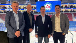 Николай Бобров, Кент Хьюз, Роман Ротенберг и Венсан Лекавалье в Санкт-Петербурге